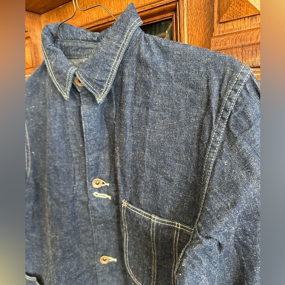 Orslow 1940 Vintage Lined Denim 4 Pocket Coverall Jacket Size 1 - Picture 6 of 11